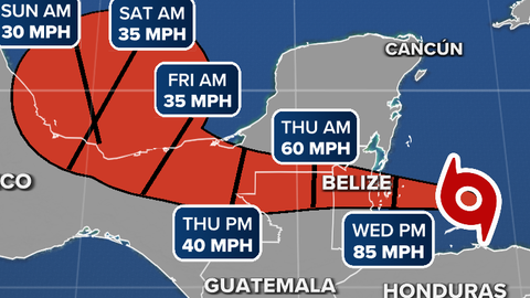 Lisa intensifies into 6th Atlantic hurricane of 2022 as it eyes Central America on Wednesday