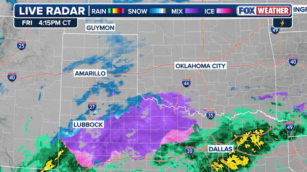 Rain in Dallas for now, freezing rain threat increasing