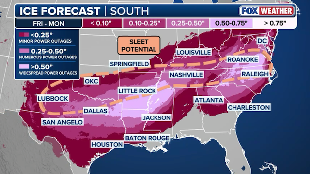 NEW ice forecast from the FOX Forecast Center