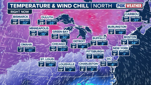 Dangerously cold air blasting the Northeast with life-threatening wind chills