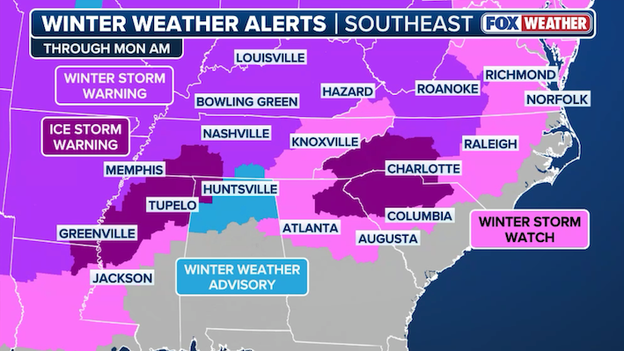 Ice Storm Warning issued for Charlotte, NC