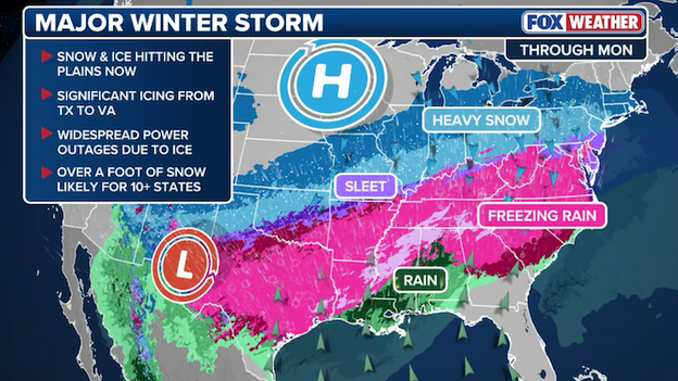 Extreme winter weather threatening 40 states across America