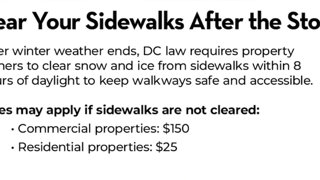 DC Public Works says now is the time to clear sidewalks
