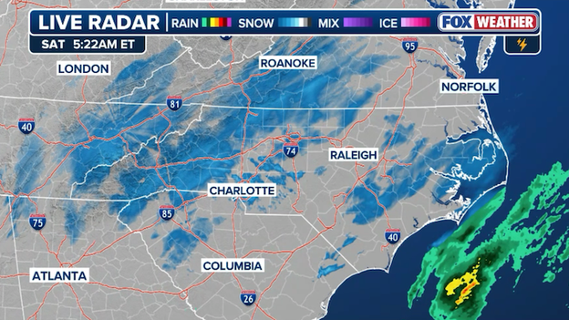 Snow developing across North Carolina this morning