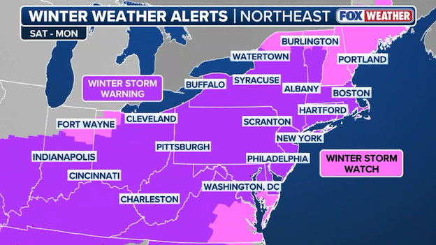 Winter Storm Warning issued for New York, Washington, Boston