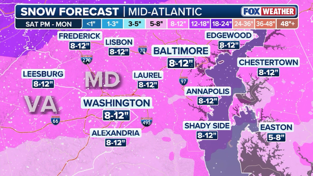 More sleet will cut down on snow totals in Washington and Baltimore