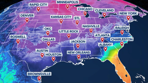 200 million Americans under cold weather alerts as power outages plague the South
