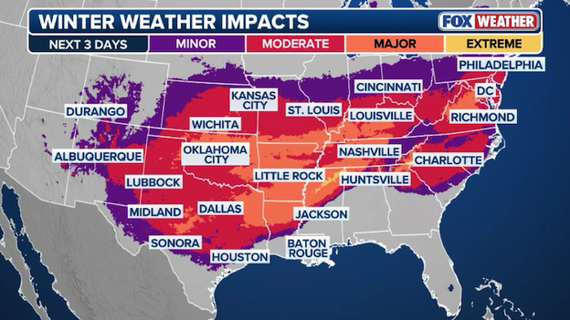 Major winter weather impacts expected this weekend