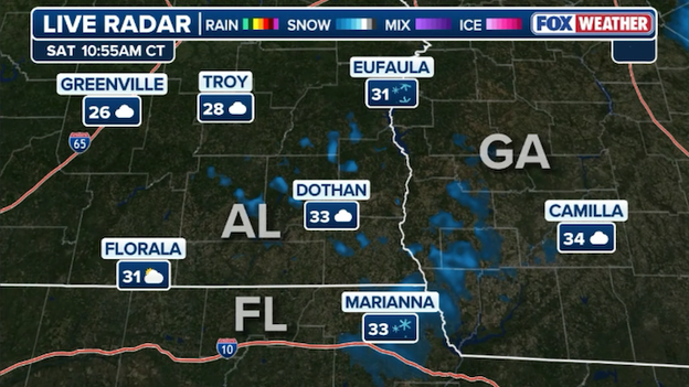 Snow flying in Florida as monster nor'easter churns up the Atlantic
