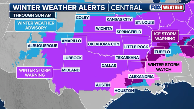 Ice Storm Warning issued across Louisiana