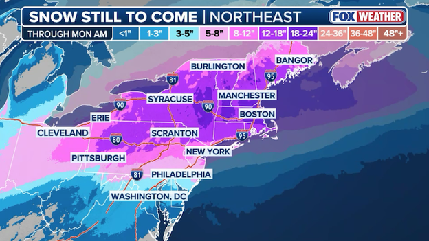 NEW snow forecast: up to a foot of snow expected in New York