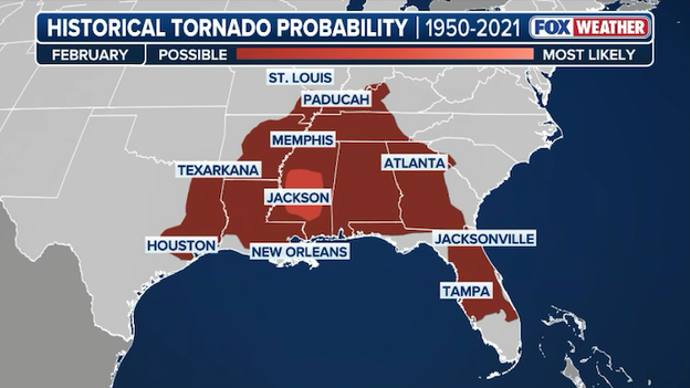 Analysis: February to finish with increasing threat of severe weather in the South