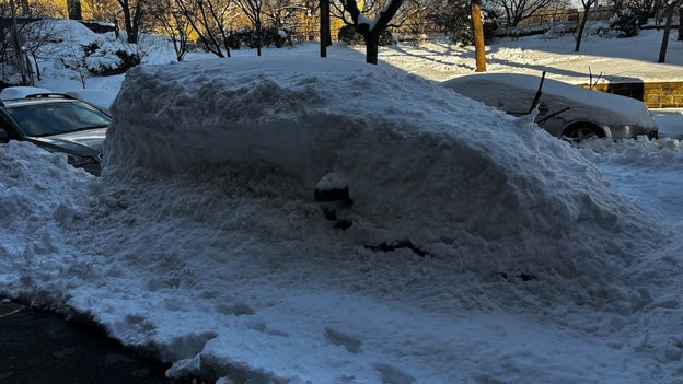 Don't forget to remove all the snow from your car before hitting the road