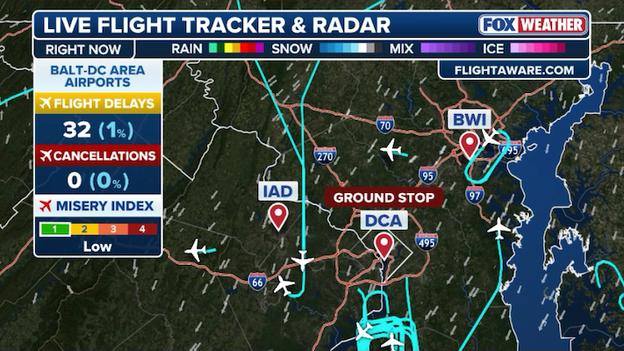 Ground stop triggered at Washington National Airport as dense fog blankets D.C. region