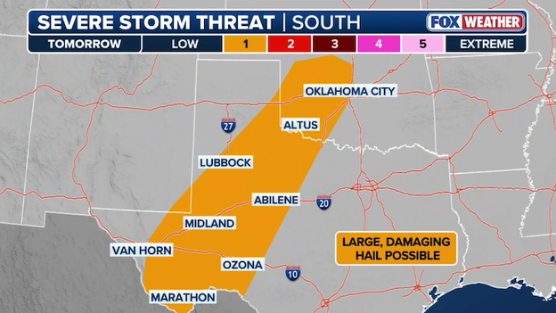 Damaging hail threat expanded into Oklahoma City metro area for Friday