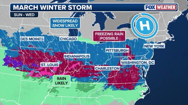 Two-wave winter storm targets 25+ states as Midwest and Northeast brace for snow, ice