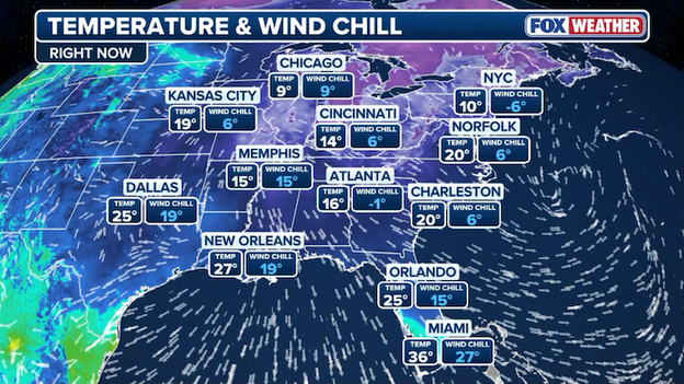 No escape from the extreme cold across the East