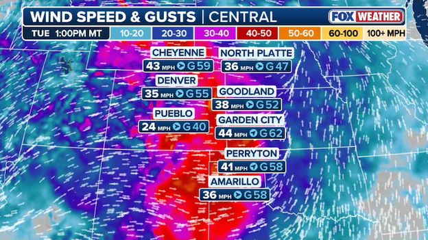 Firefighters brave 60 mph winds to battle raging wildfires in the Plains