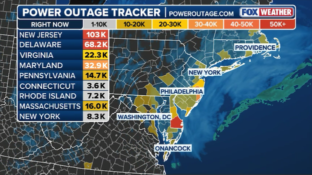 Outages top 250,000 as monster blizzard overwhelms Northeast power grid