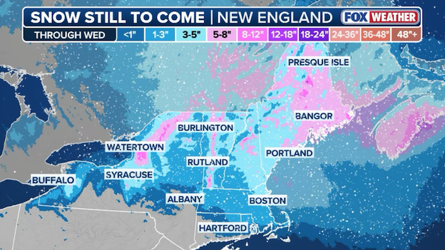 Forecast holds for fast-moving clipper to drop snow across the Northeast tonight