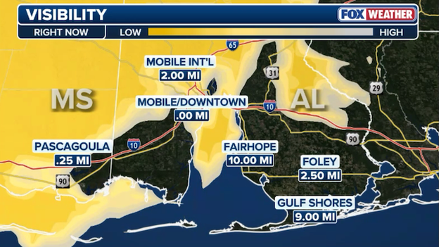 Visibility improving across Mobile Bay following morning gridlock
