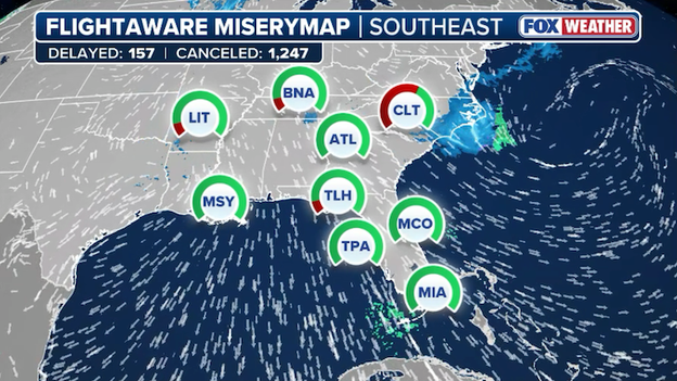 Nor'easter triggers travel headaches with over 15,000 flight disruptions