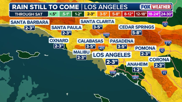 Massive storm targets Los Angeles with historic rain