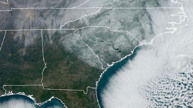 Stunning satellite image shows snow footprint across the Deep South