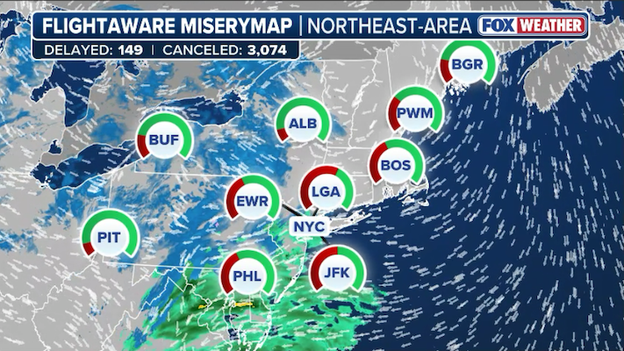 7,300 flights disrupted ahead of massive blizzard