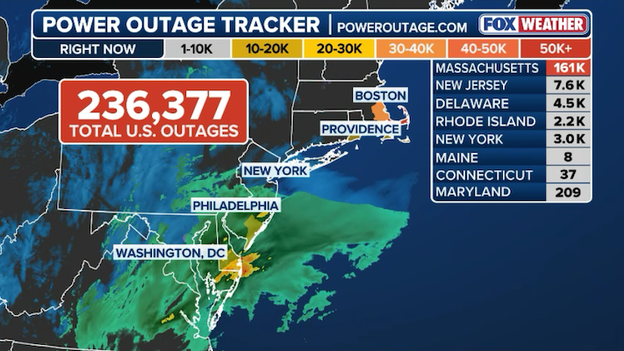 Massachusetts remains the epicenter of outages as new clipper system hits