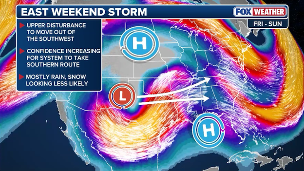 Why the Northeast’s big weekend storm is heading south