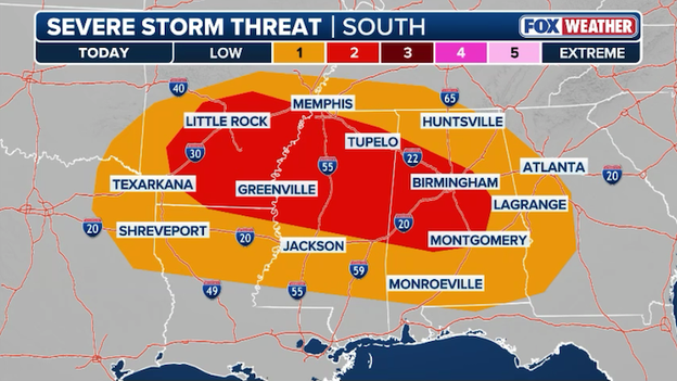 New severe weather threat targets the South as recovery continues from deadly storms