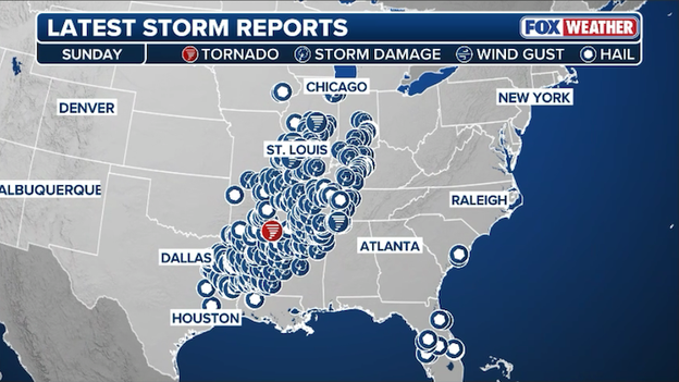 Sunday marks most active day for severe weather since June 2025