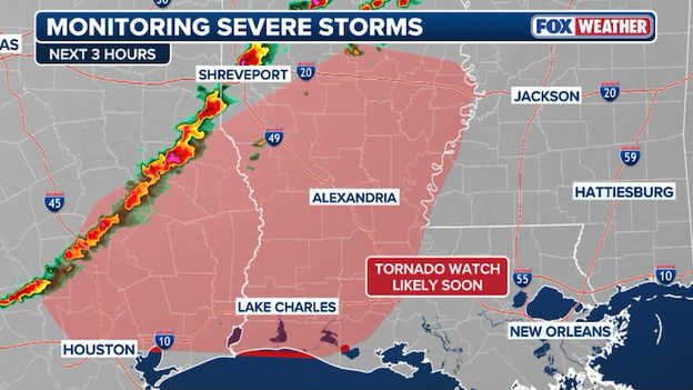 Tornado Watch coming for East Texas and Louisiana soon