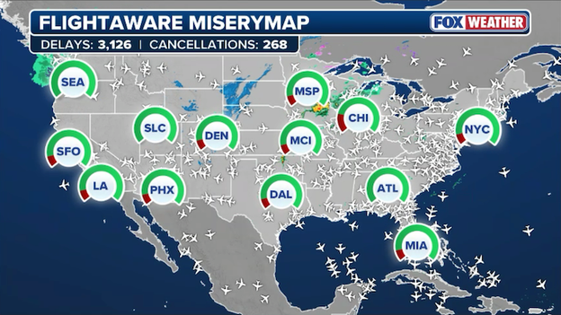 3,100+ flights disrupted as storms clobber Chicago hubs
