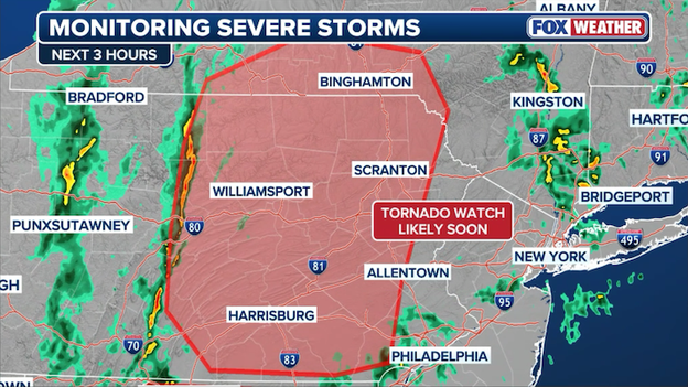 Severe storm threat increasing across New York, Pennsylvania