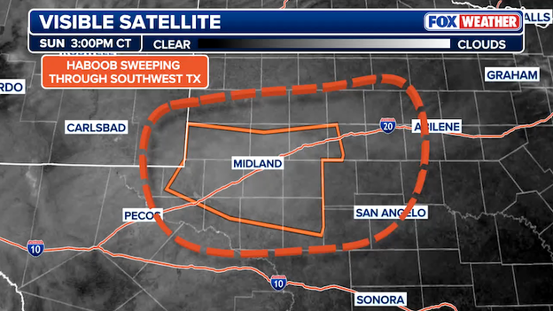 Satellite imagery captures the massive haboob currently swallowing Southwest Texas