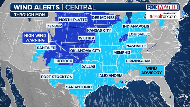 More than 126 million Americans under wind alerts as massive storm grips the nation