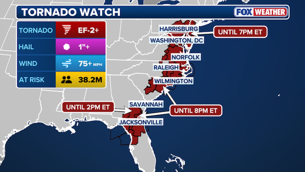 Nearly 40 million Americans under a Tornado Watch right now