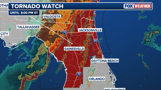 Tornado Watch issued for North Florida as severe storm line charges east