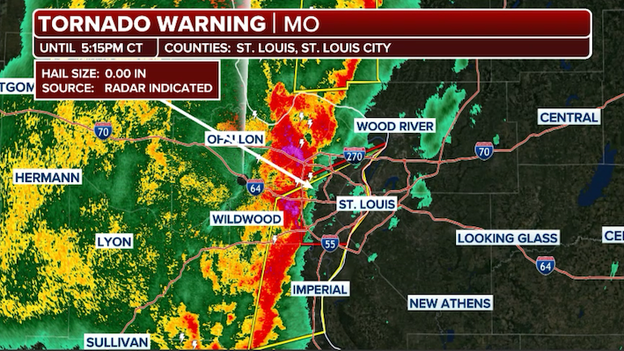 Tornado Warning issued for St. Louis as dangerous storm slams Missouri