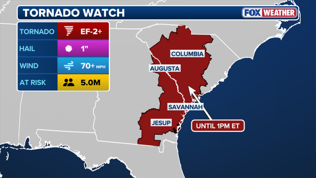 Tornado Watch expands after radar-confirmed tornadoes detected across Alabama, Georgia