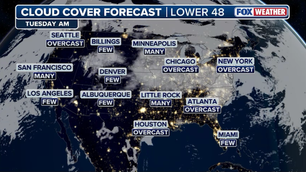 Where clouds will ruin your chance to see this morning's eclipse
