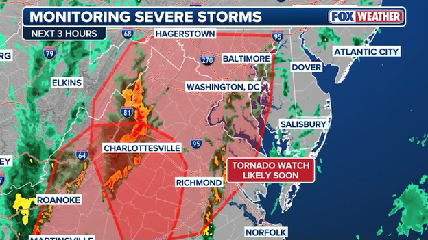 Virginia and Maryland on high alert as atmospheric 'spin' increases