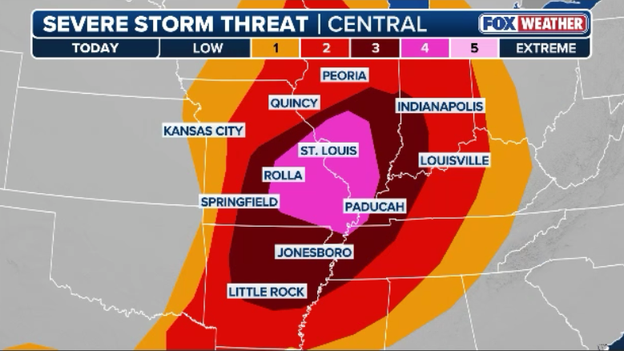 Tornado threat hones in on St. Louis and Western Illinois for afternoon peak