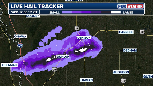 Golf ball-sized hail blasting Iowa as severe storm charges east