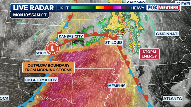 Instability surges across the Heartland as sun breaks through morning clouds