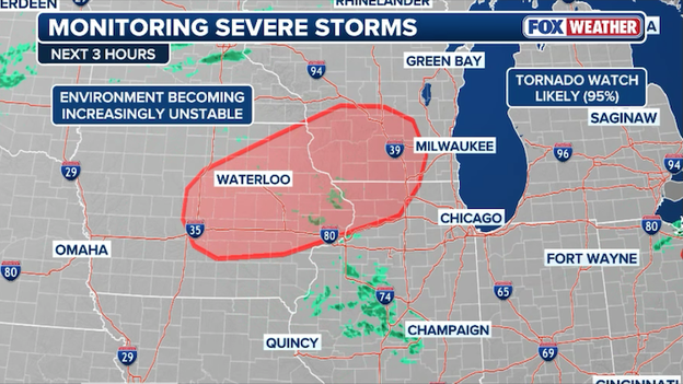 SPC: Tornado Watch likely in the Midwest as storms erupt this afternoon