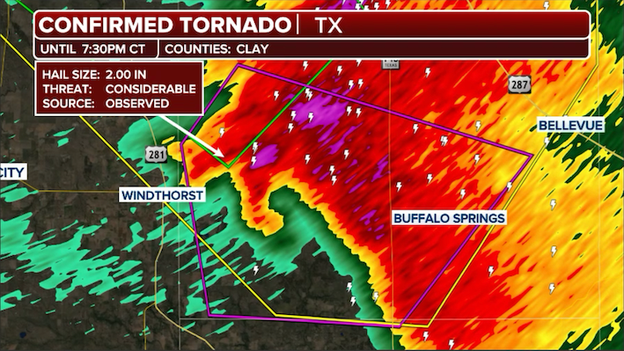 Particularly Dangerous Situation: Tornado Warning issued for Clay County