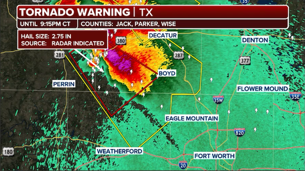 Fort Worth on high alert as intense supercell approaches the city